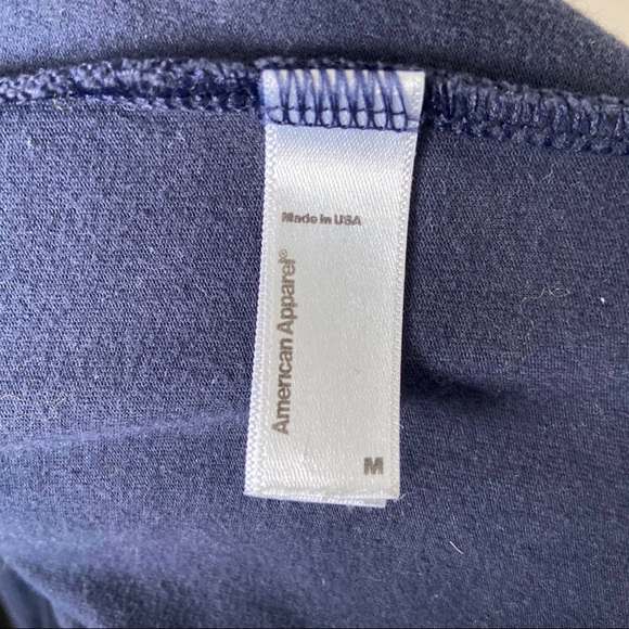 American Apparel Navy Crop Top - Picture 2 of 2